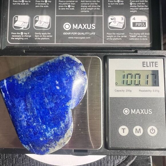 Lapis Lazuli Crystal‎ Heart Carving - Picture 13 of 14